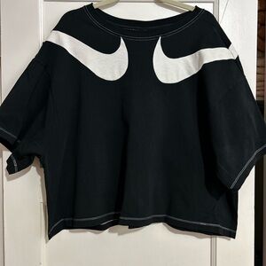 Nike Women's Black Tee with White Accents